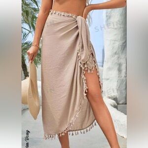 Beach cover up   Color is khaki  one size